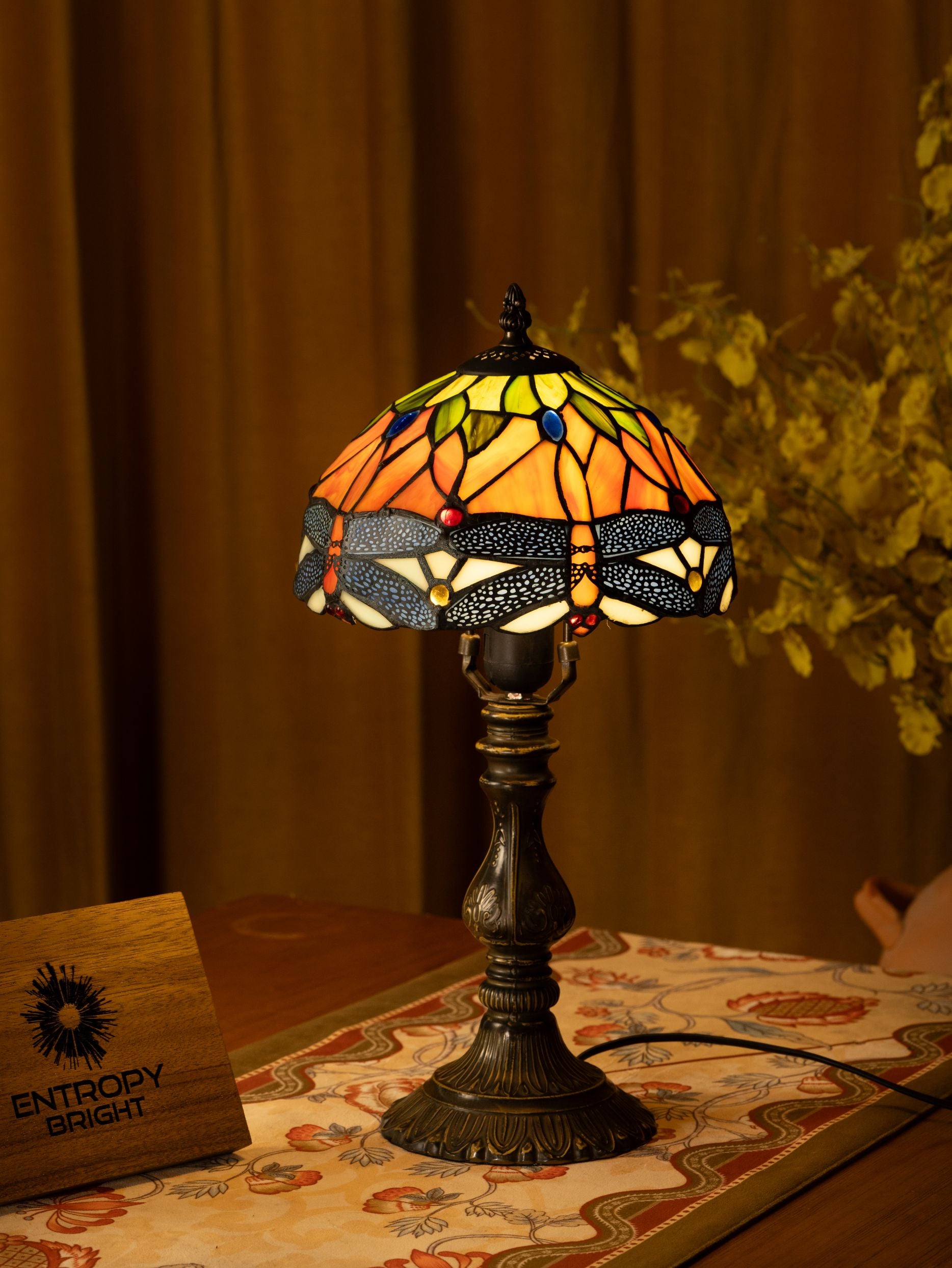 Lampe de table Tiffany Golden Wings