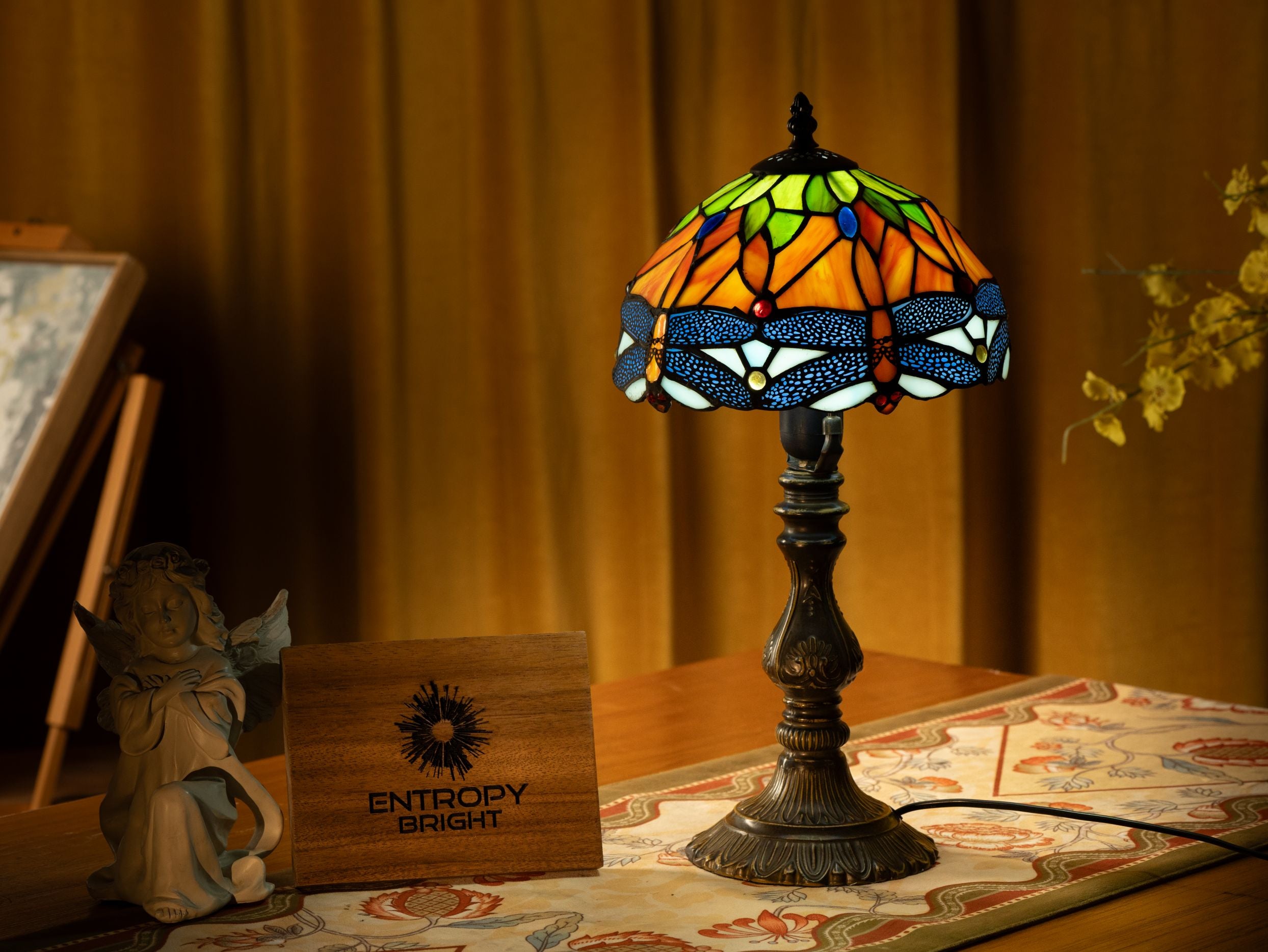 Lampe de table Tiffany Golden Wings