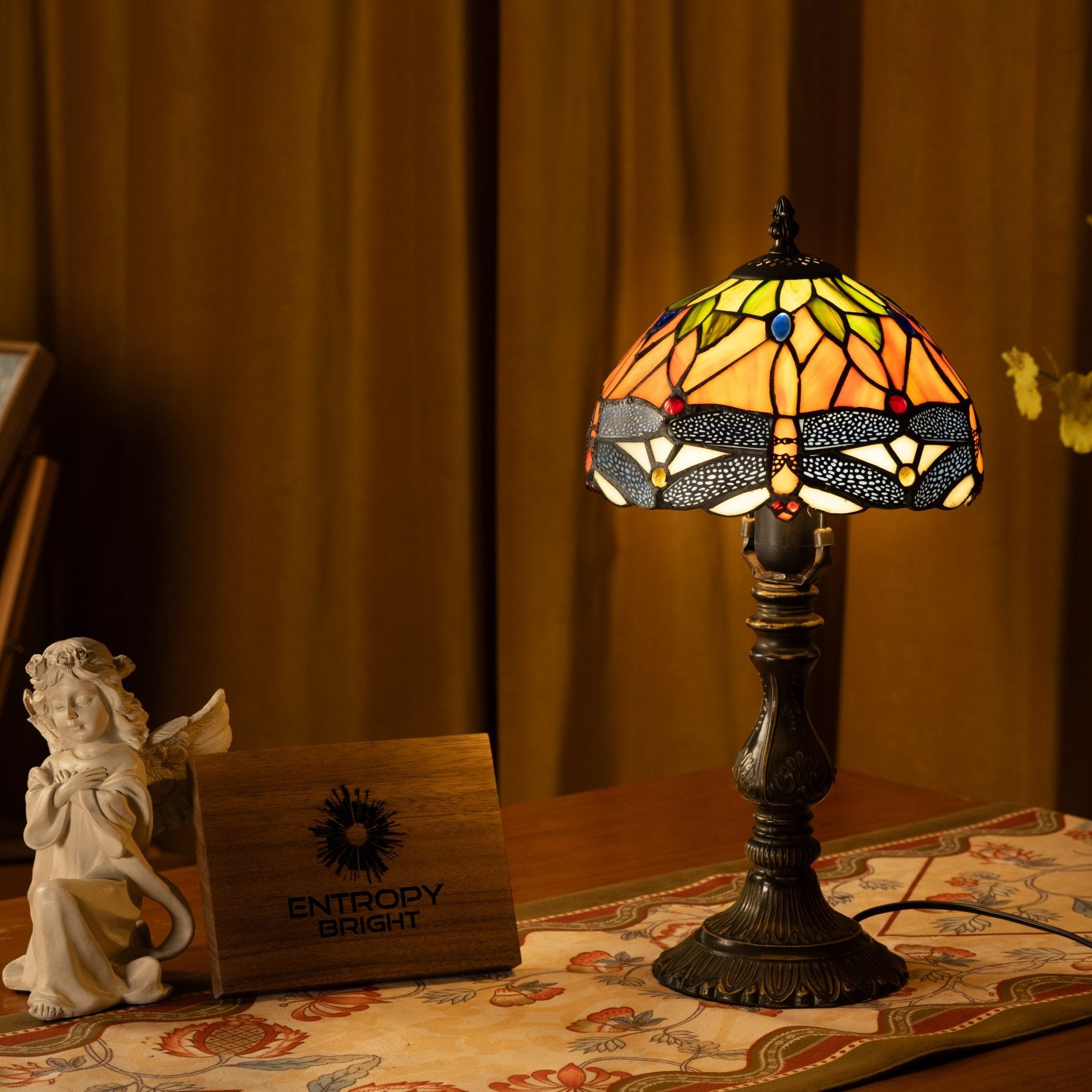 Lampe de table Tiffany Golden Wings