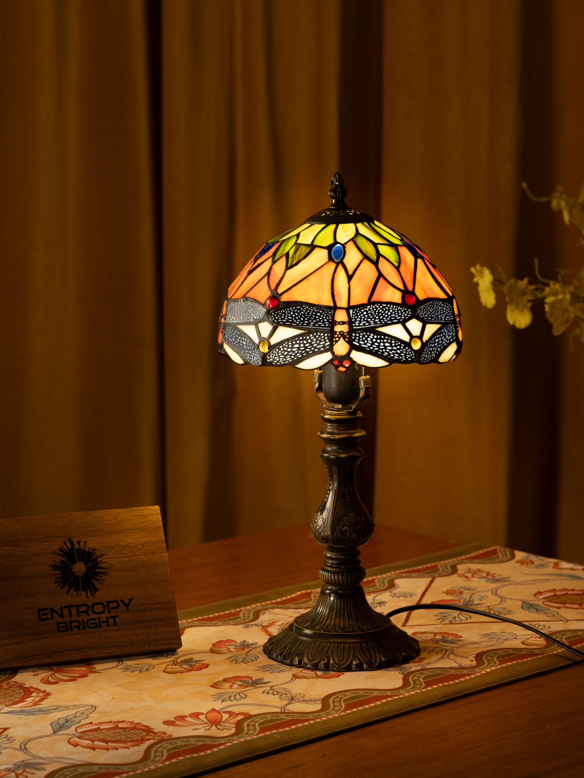 Lampe de table Tiffany Golden Wings