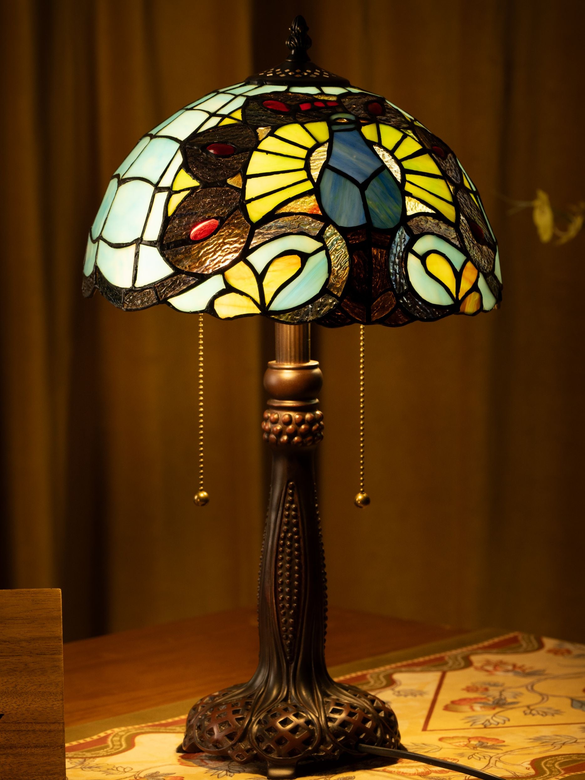 Lampe de table Tiffany Mystic Leaf