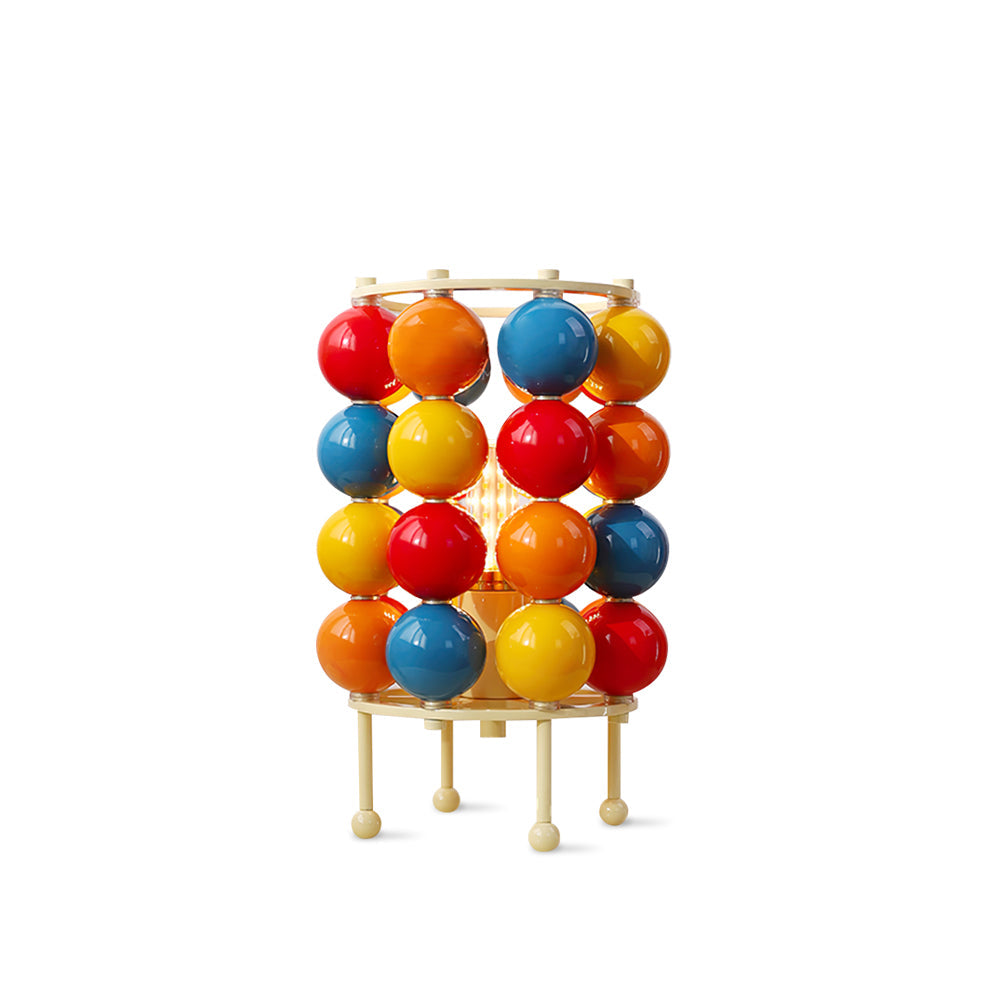 Chromed and Colorful Table Lamp – Modern Simplicity