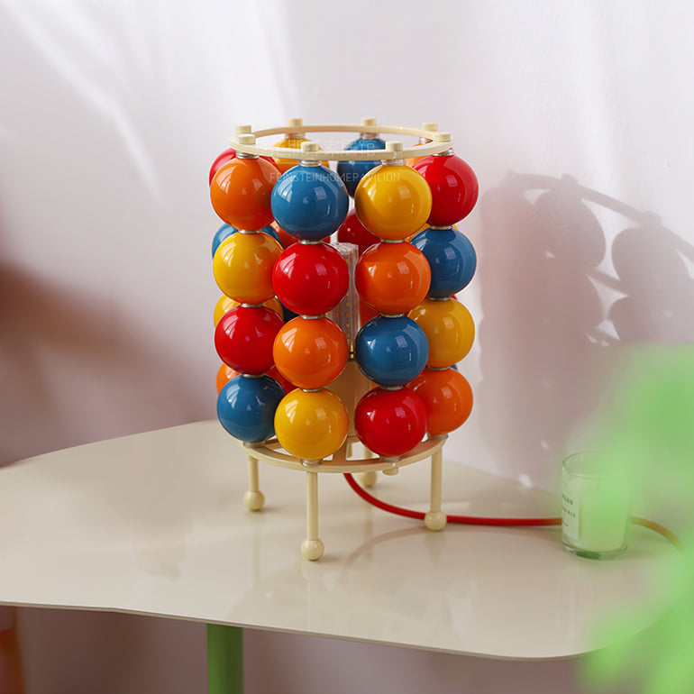 Chromed and Colorful Table Lamp – Modern Simplicity