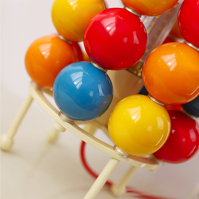 Chromed and Colorful Table Lamp – Modern Simplicity
