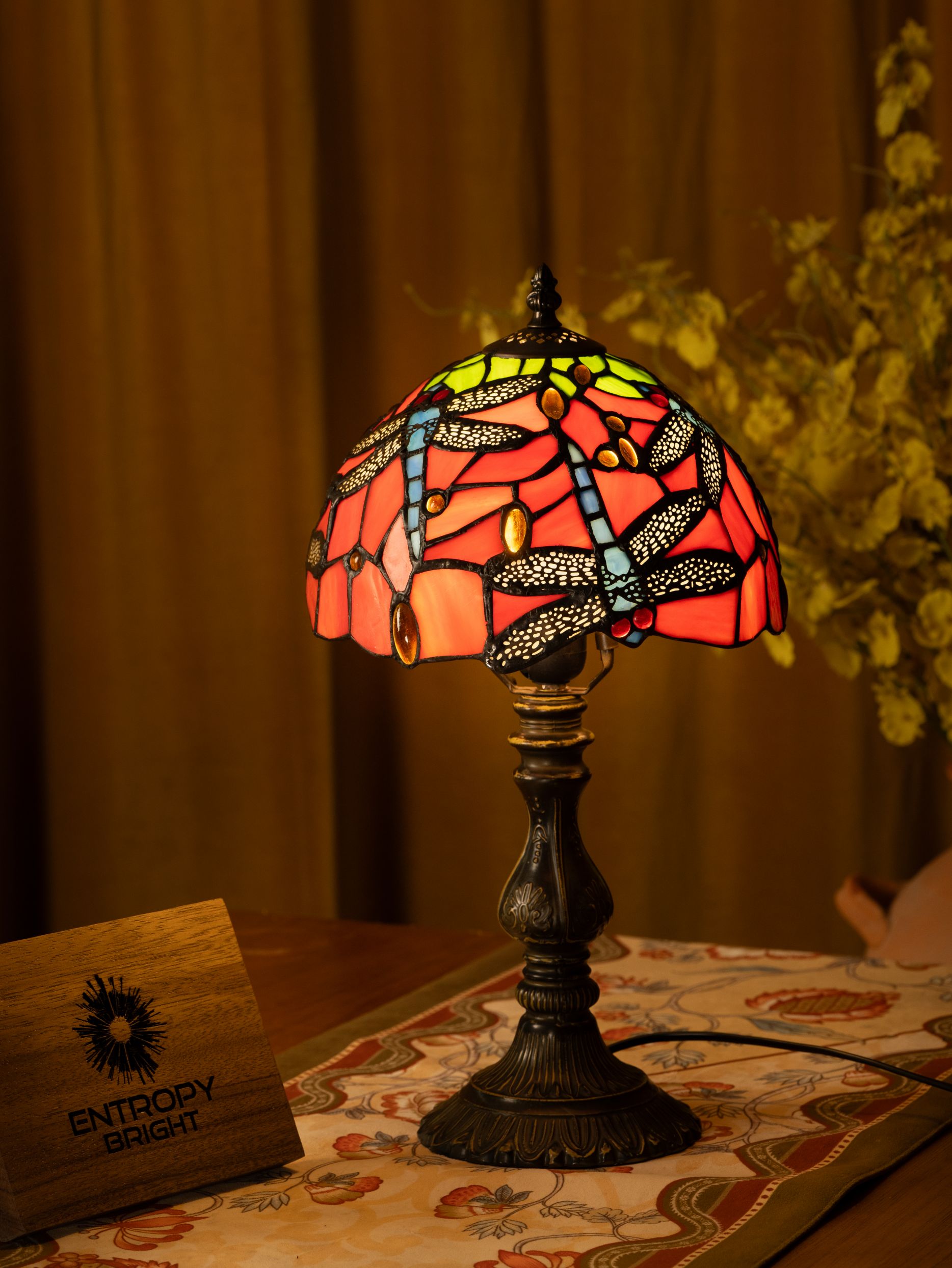 Lampe de table Tiffany Crimson Flight
