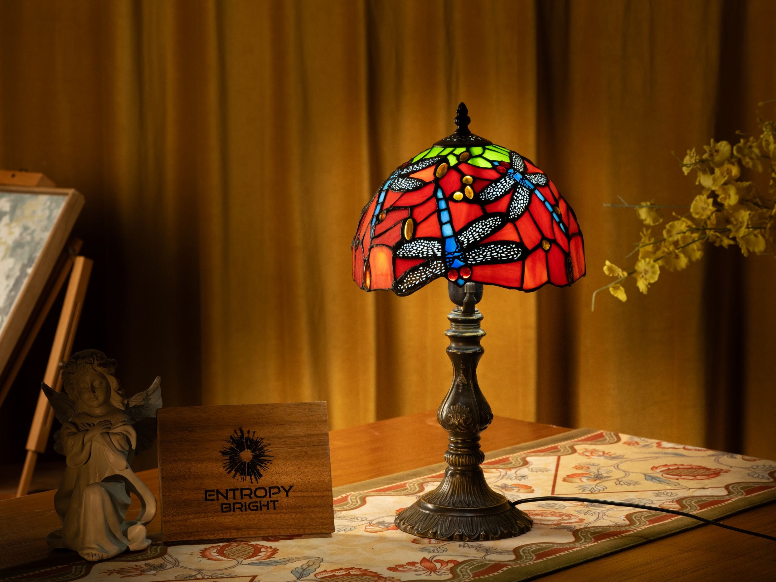Lampe de table Tiffany Crimson Flight