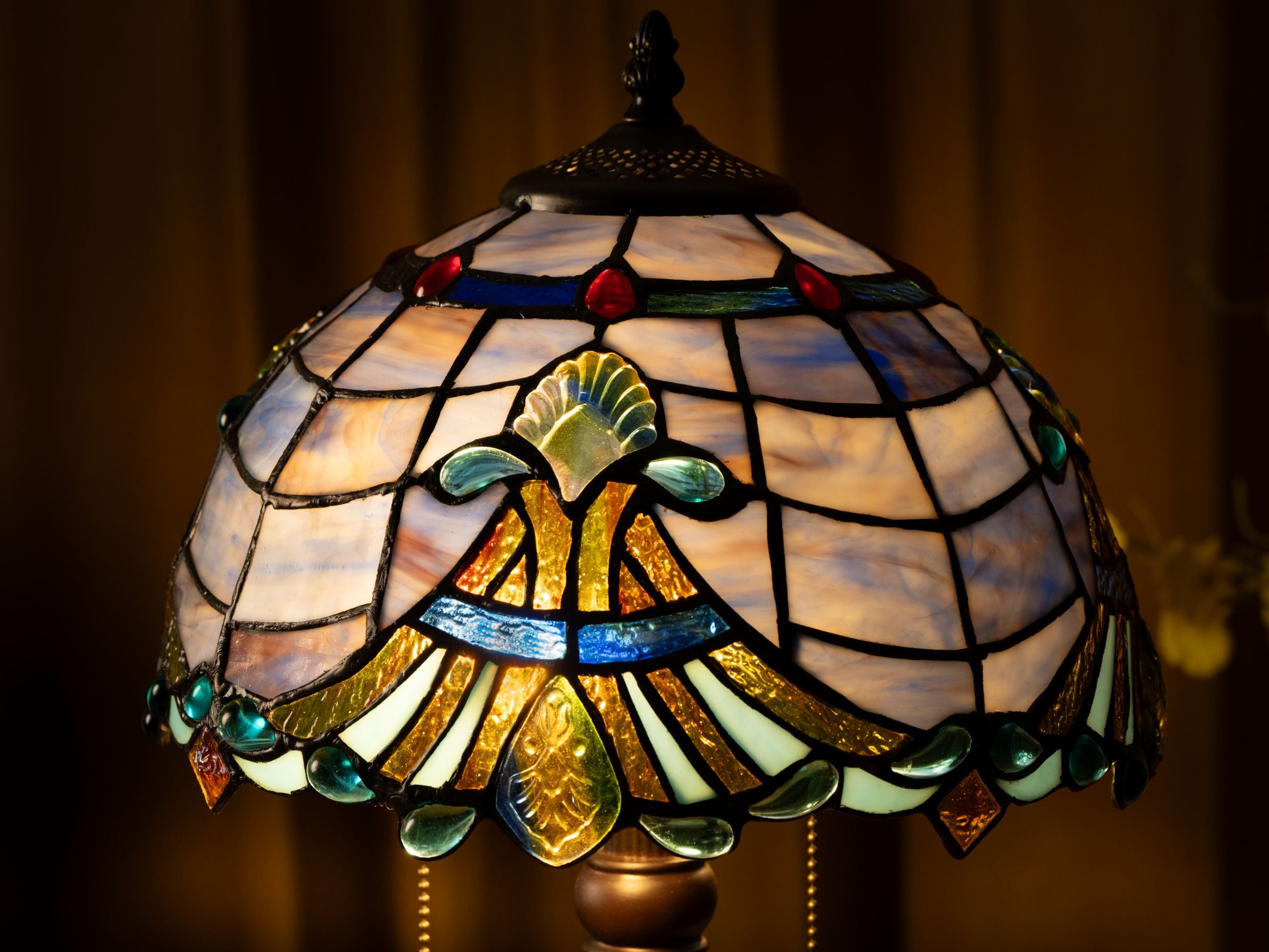 Lampe de table Tiffany Royal Blue Elegance