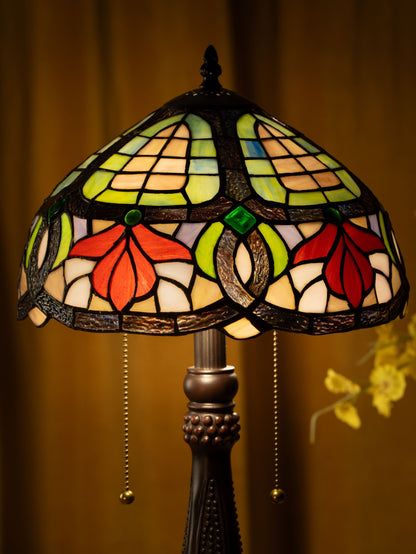Ruby Garden Tiffany Table Lamp