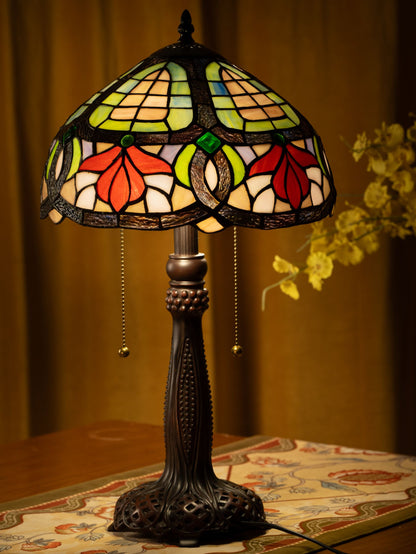 Ruby Garden Tiffany Table Lamp