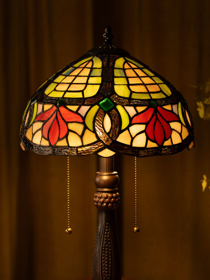 Ruby Garden Tiffany Table Lamp