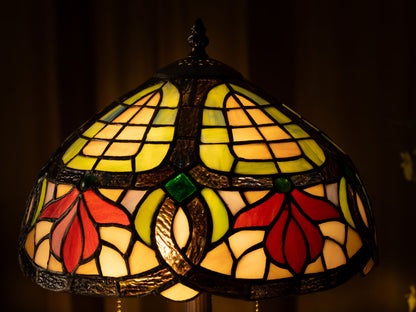 Ruby Garden Tiffany Table Lamp