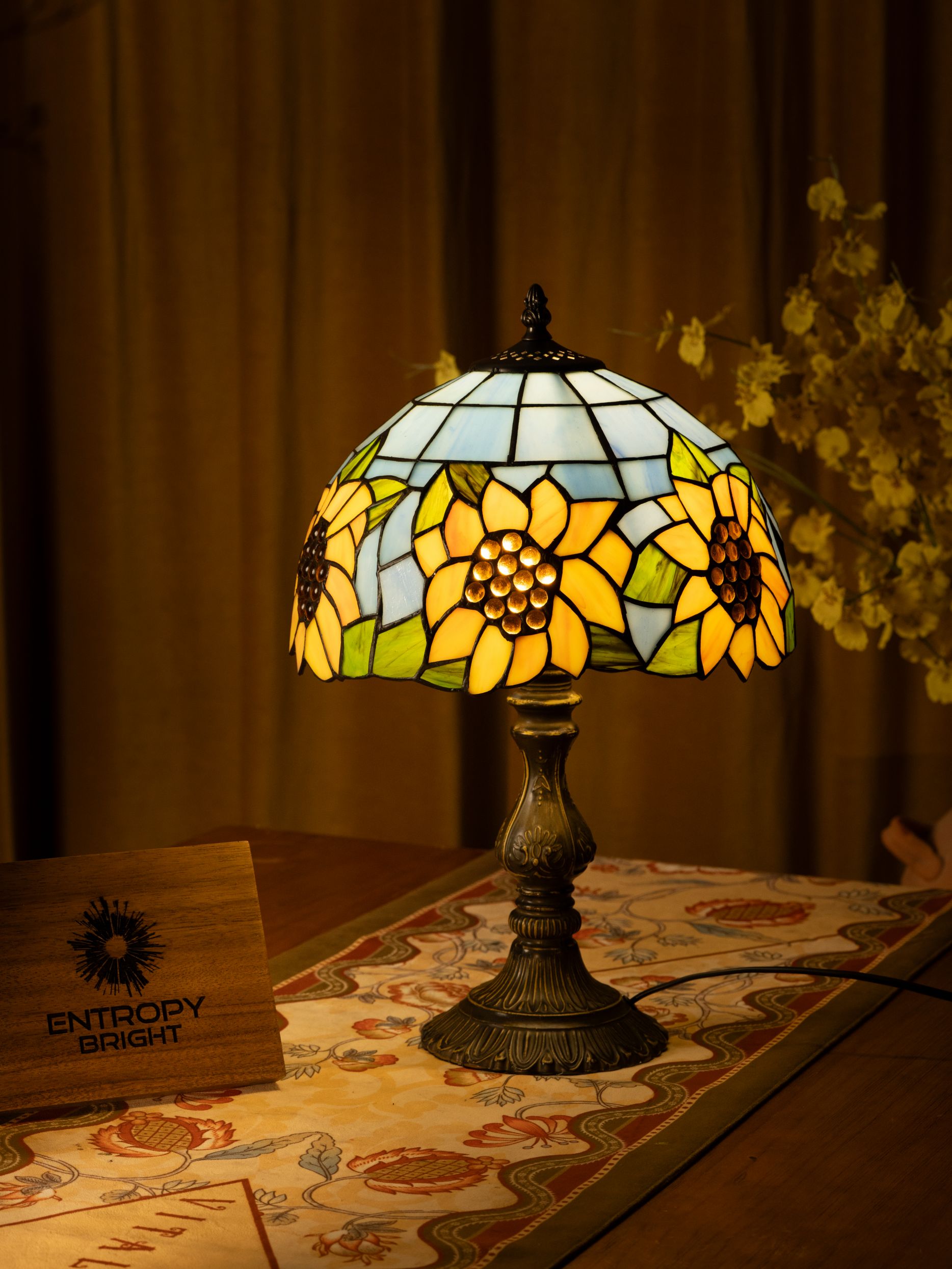 Lampe de table Tiffany Sunshine Bloom