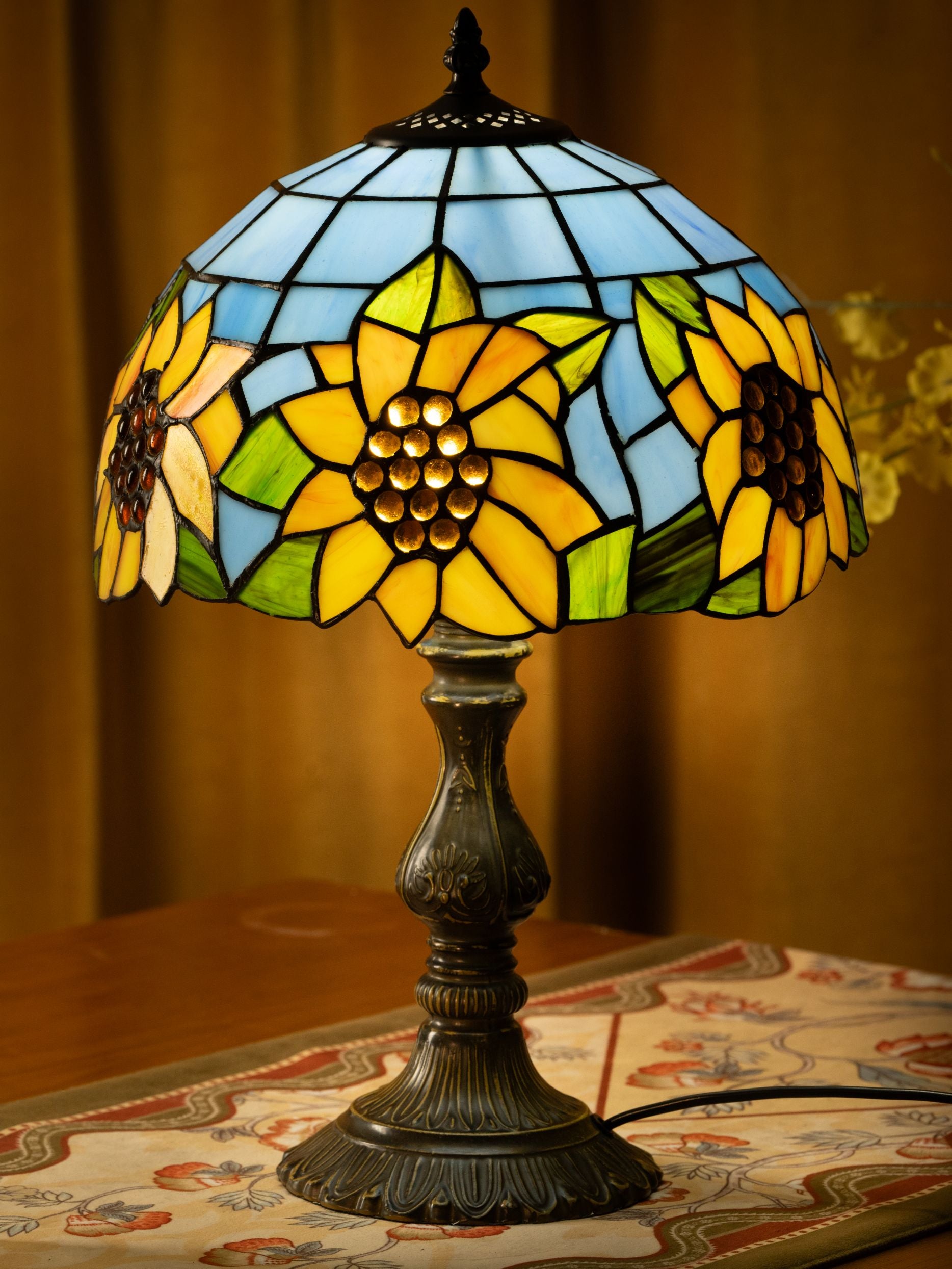 Lampe de table Tiffany Sunshine Bloom
