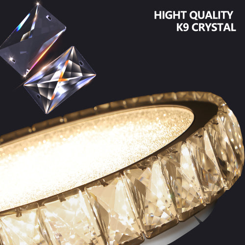 13.8In Embedded Crystal Chandelier (Included LED)