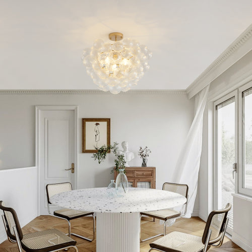 23.6-Inch Gold Ceiling Pendant Light (Non Adjustable Height, No Bulbs)