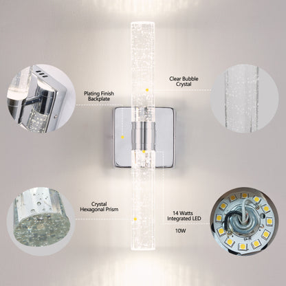 Contemporary Crystal Wall Light – Sleek Modern Elegance