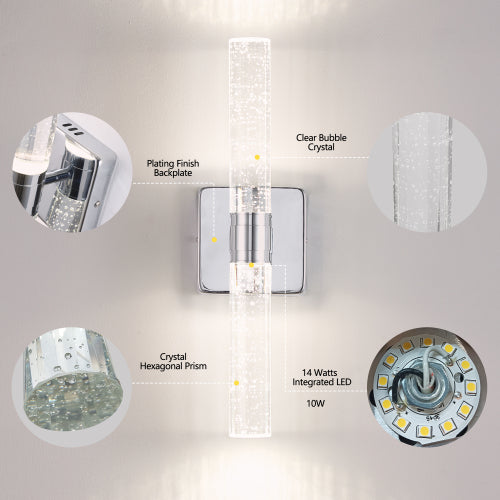 Contemporary Crystal Wall Light – Sleek Modern Elegance
