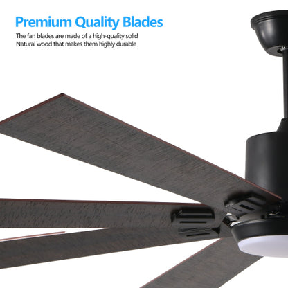 72" Walnut LED Ceiling Fan