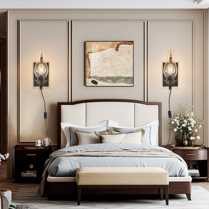 Rustic Farmhouse Wall Sconce Set – Vintage Charm &amp; Versatile Lighting