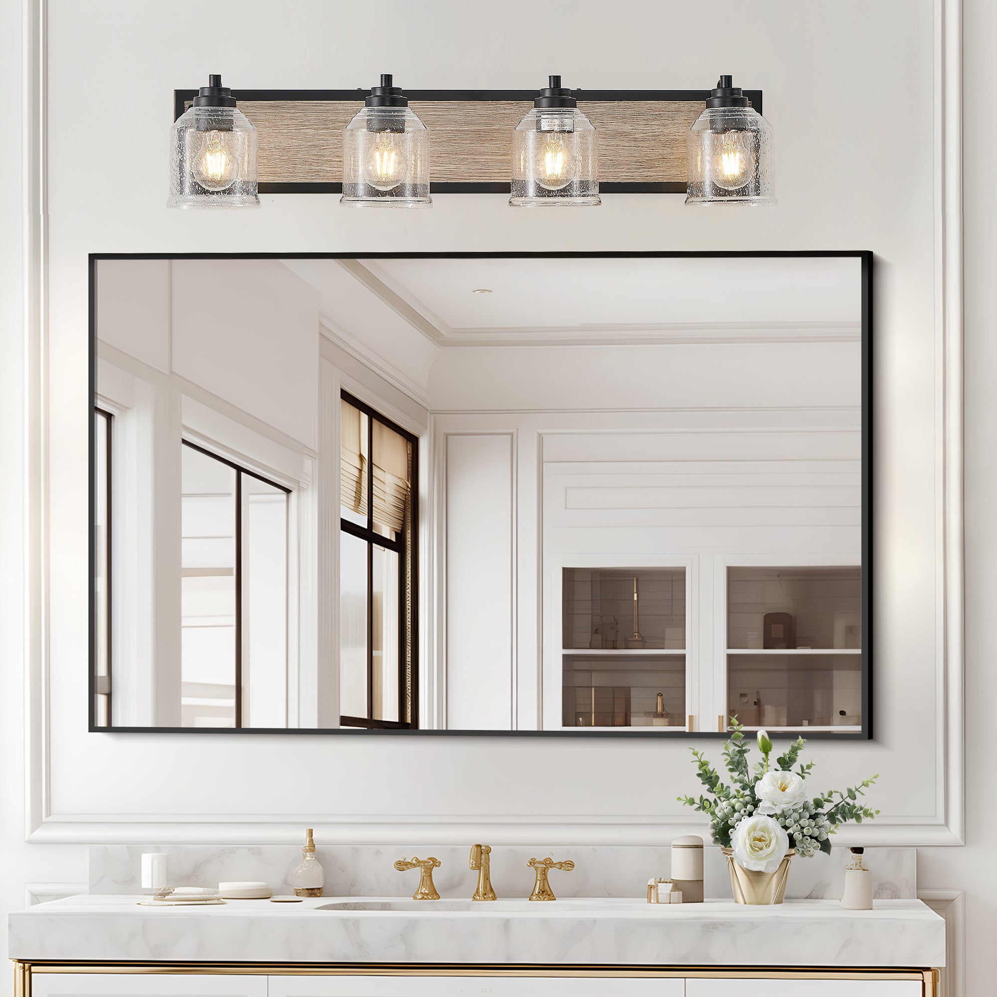 Farmhouse Vanity Light Fixture – Rustic Elegance &amp; Industrial Charm