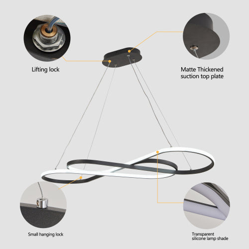 39" Modern LED Pendant Light