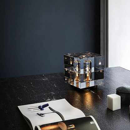 Crystal Led Desk Lamp, Cube Table Lamp