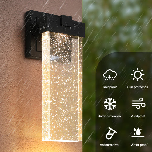 2-Pack Outdoor LED Wall Sconce – Modern Design &amp; Weatherproof Durability
