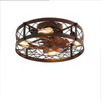 20-Inch Caged Ceiling Fan with Light