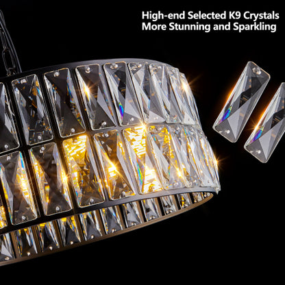 Modern Crystal Drum Chandelier – Timeless Elegance &amp; Radiant Glow