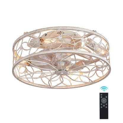 18-inch  Vintage Caged Ceiling Fan Light (Bulb Not Included)