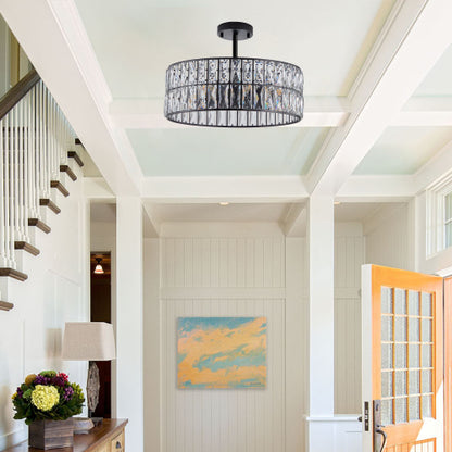 Modern Crystal Drum Chandelier – Timeless Elegance &amp; Radiant Glow