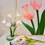 Crystal Bell Orchid Table Lamp