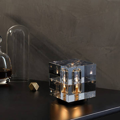 Crystal Led Desk Lamp, Cube Table Lamp