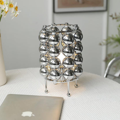 Chromed and Colorful Table Lamp – Modern Simplicity