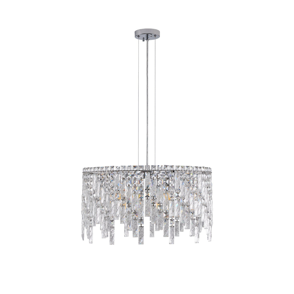 Luxurious Silver Crystal Chandelier -Timeless Elegance &amp; Modern Glamour