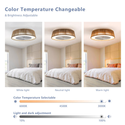 21" Bohemian Braided Ceiling Fan Light