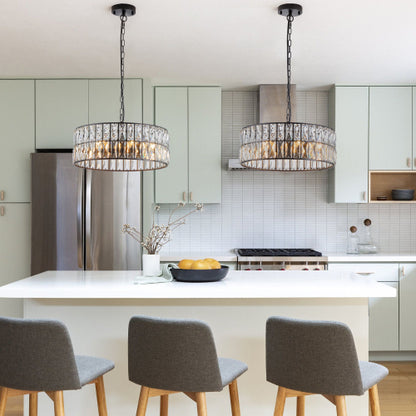 Modern Crystal Drum Chandelier – Timeless Elegance &amp; Radiant Glow