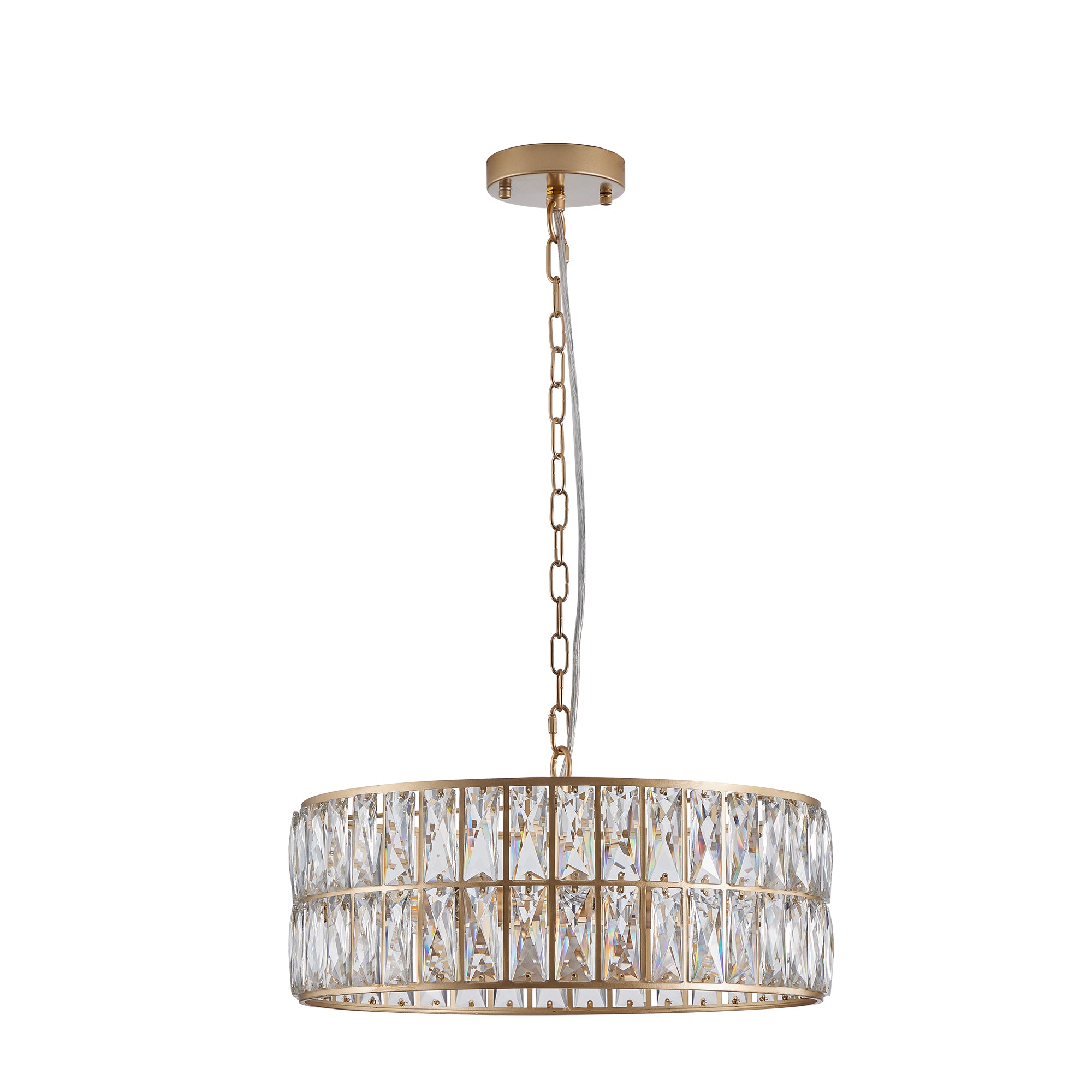 Modern Crystal Drum Chandelier – Timeless Elegance &amp; Radiant Glow