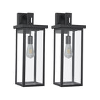 20"(H) Set of 2 Modern Outdoor Wall Lanterns  (No Bulbs)