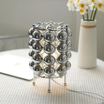 Chromed and Colorful Table Lamp – Modern Simplicity