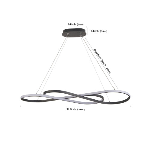 39" Modern LED Pendant Light