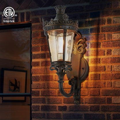 21"(H) Vintage Outdoor Wall Lantern (One piece&No bulb)