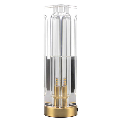 Minimalist Crystal Led Table Lamp // Tall Cuboid