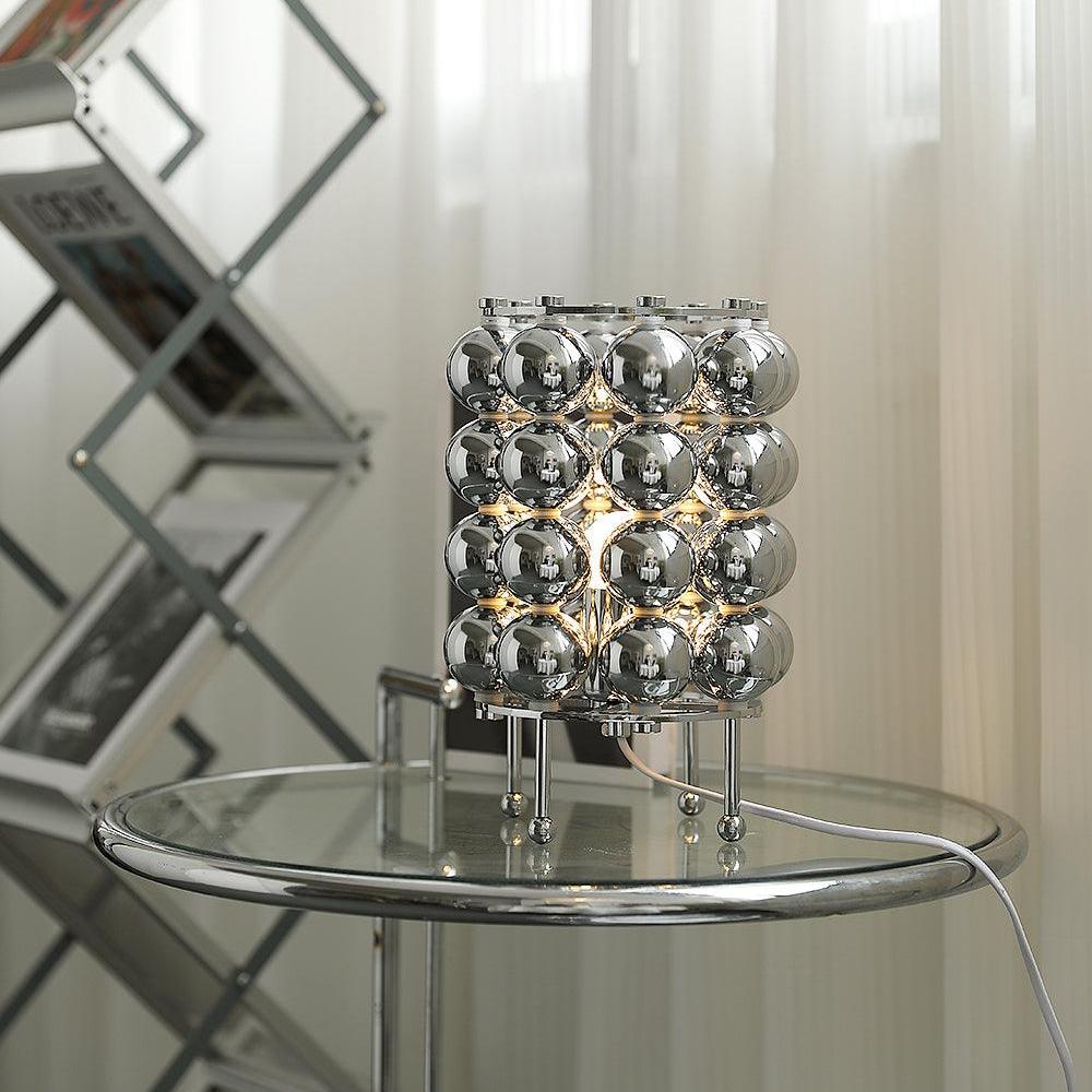 Chromed and Colorful Table Lamp – Modern Simplicity