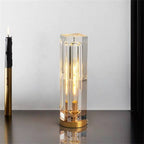 Minimalist Crystal Led Table Lamp // Tall Cuboid