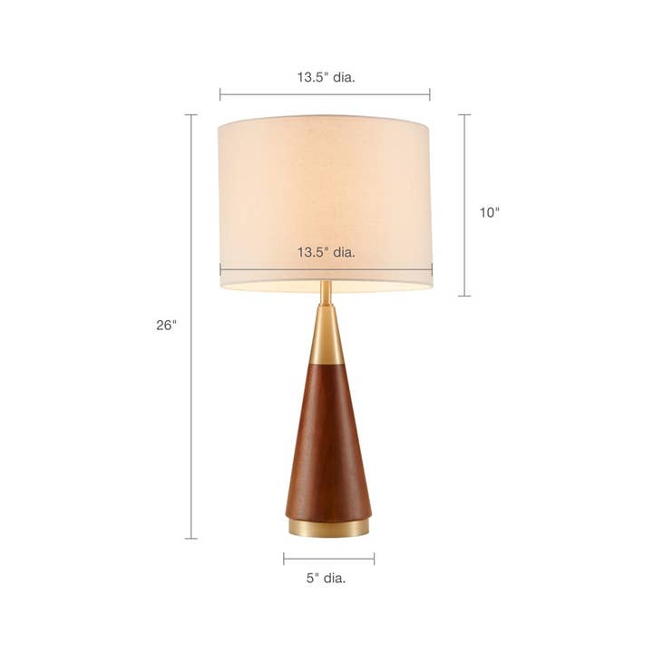 Mid Century Modern Gold Table Lamp