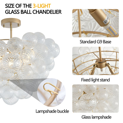 23.6-Inch Gold Ceiling Pendant Light (Non Adjustable Height, No Bulbs)