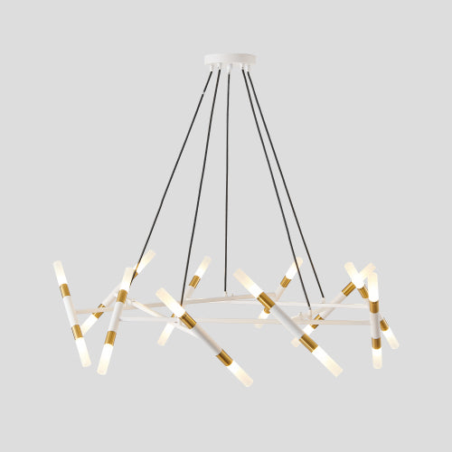 41" Black & Golden Modern Chandelier Light Fixture (Bulb Not Included)