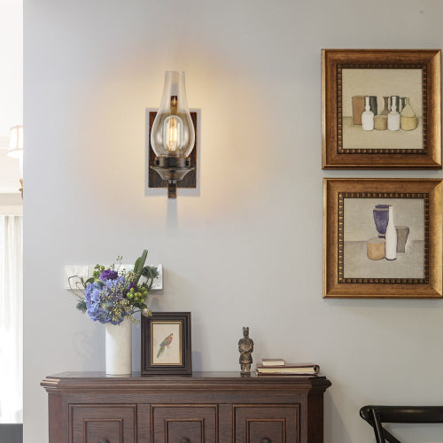 Rustic Farmhouse Wall Sconce Set -Vintage Charm &amp; Versatile Lighting