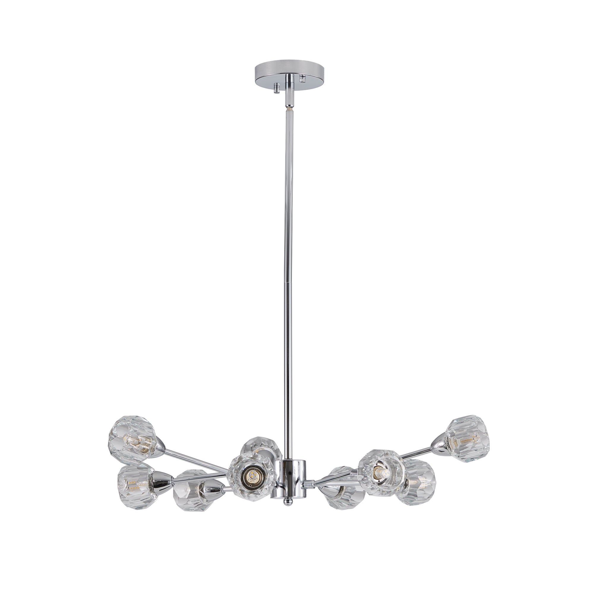 28" Modern Crystal Chandelier -Sophisticated Brilliance &amp; Contemporary Elegance